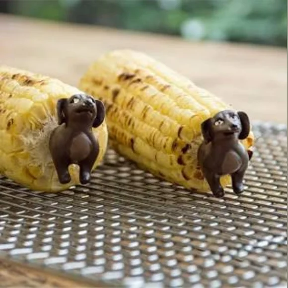 Charcoal Companion Dog Corn Holders NIB - Picture 2 of 2